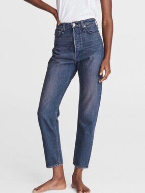 RAG‎ & BONE Ryan Super High-Rise Denim Jean Jasmine Indigo Purple Tint 28